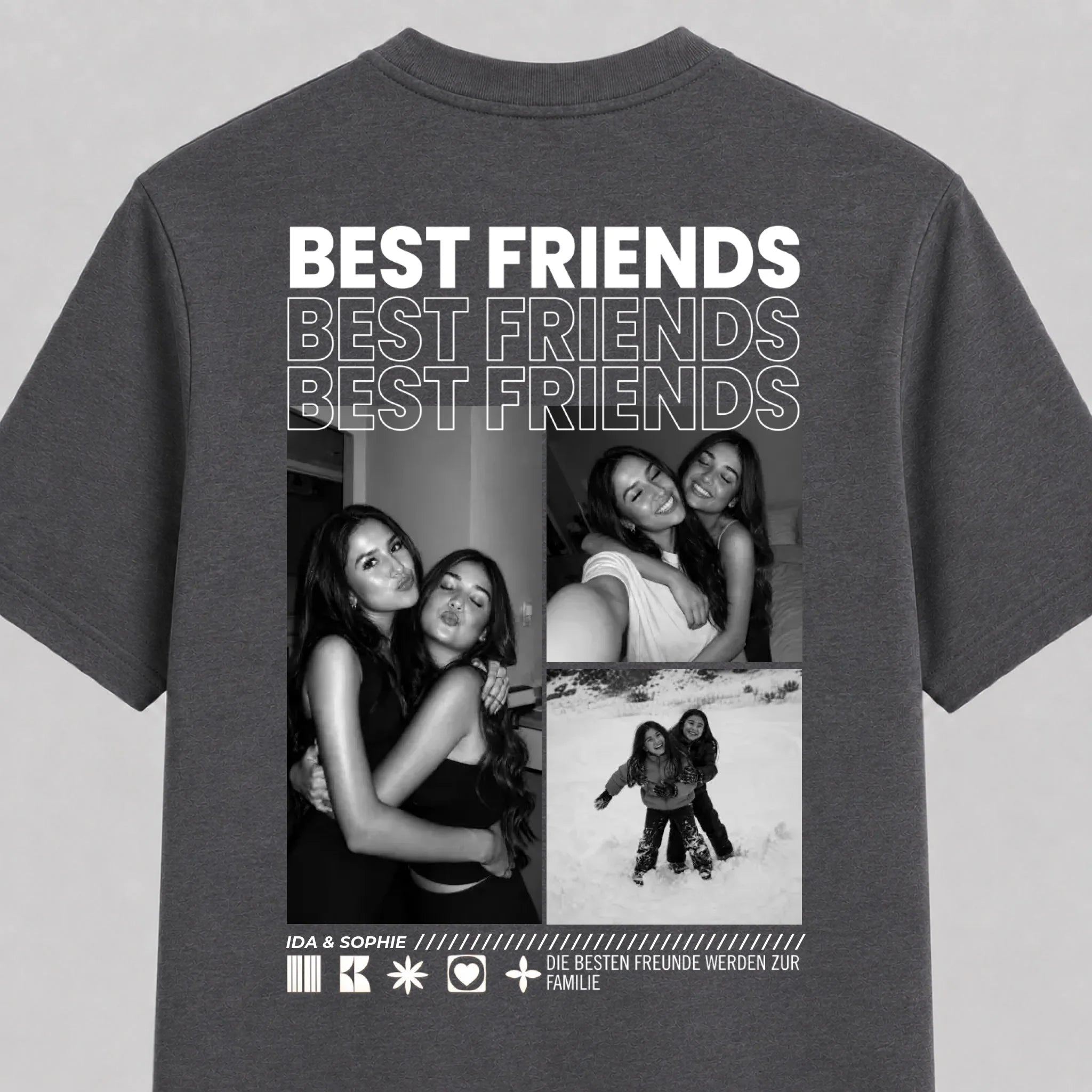 Mockup T-Shirt Grau meliert